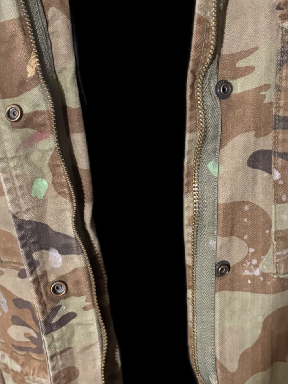 Ralph Lauren Denim & Supply Camo Utility Jacket Back American Flag Women's M - Picture 5 of 11
